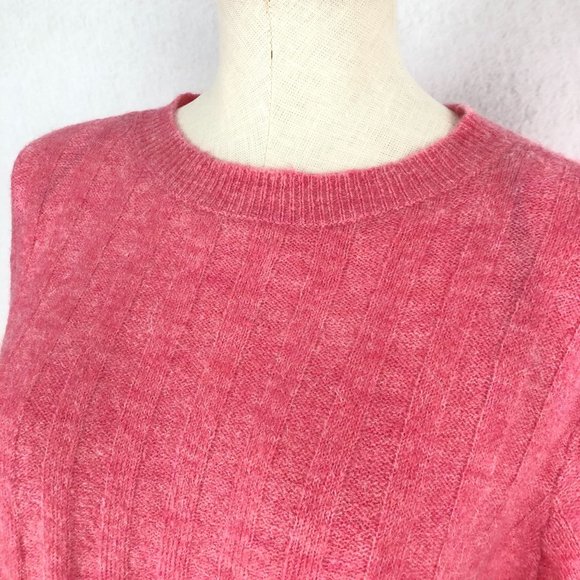 H&M Divided Pink Wool Alpaca Blend Sweater Sz M - Picture 6 of 9